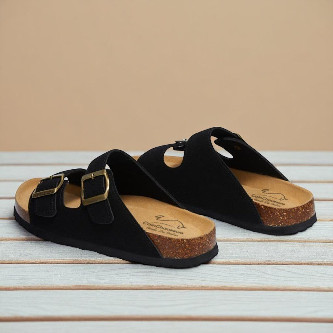 Sandales Arizona Premium - Daim Authentique Homme | Confort Ergonomique & Style Intemporel | Made in Morocco